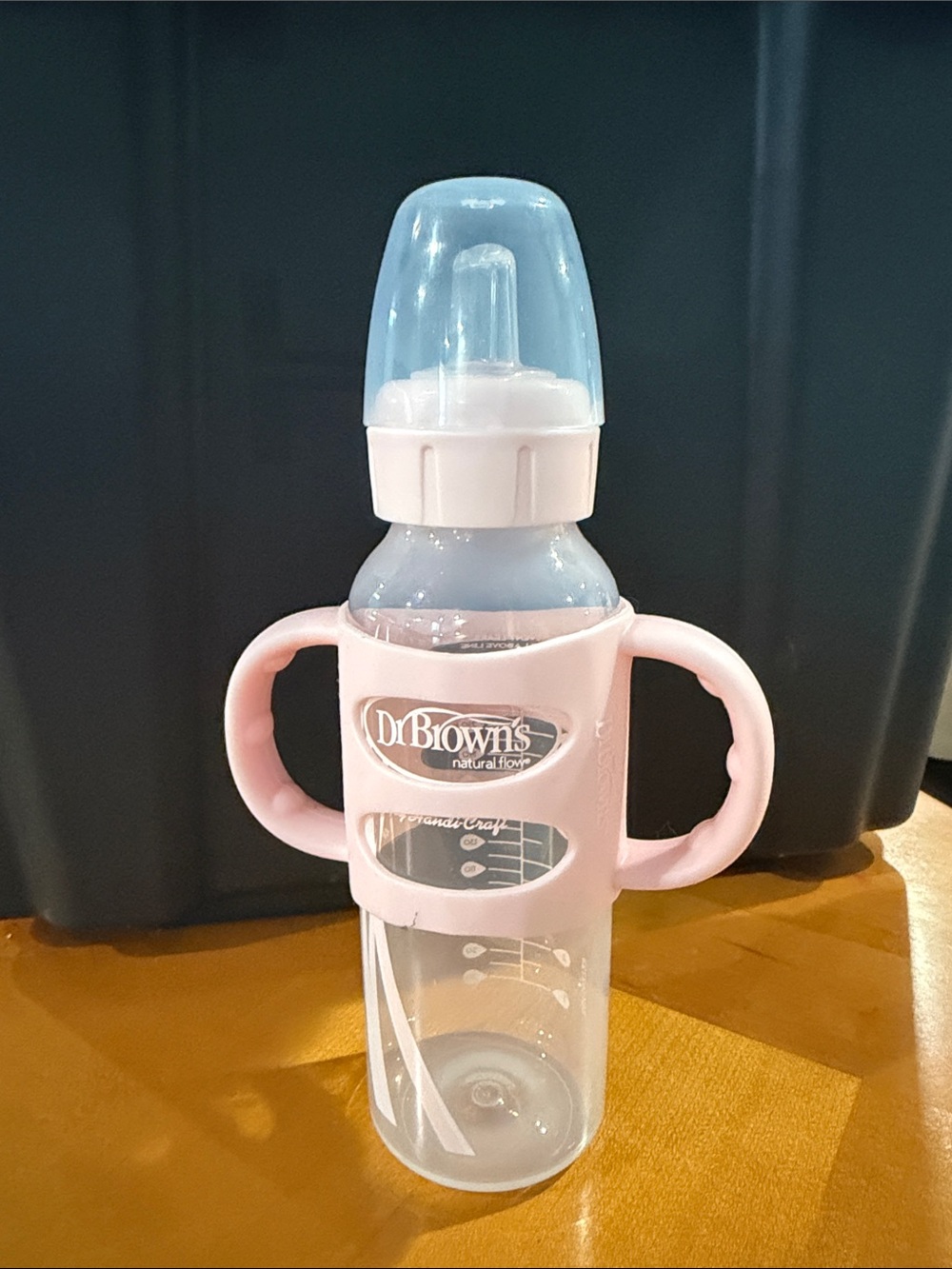 Dr. Brown's 8 oz Pink Sippy Bottle with Handles